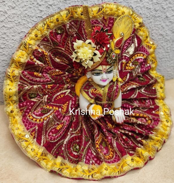 Fancy Premium Fabric Poshak With Heavy Mukut - K13 - Image 3