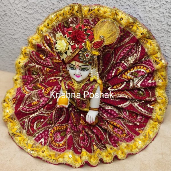 Fancy Premium Fabric Poshak With Heavy Mukut - K13 - Image 2