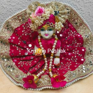 Fancy Premium Fabric Poshak With Heavy Mukut With Patka- K11