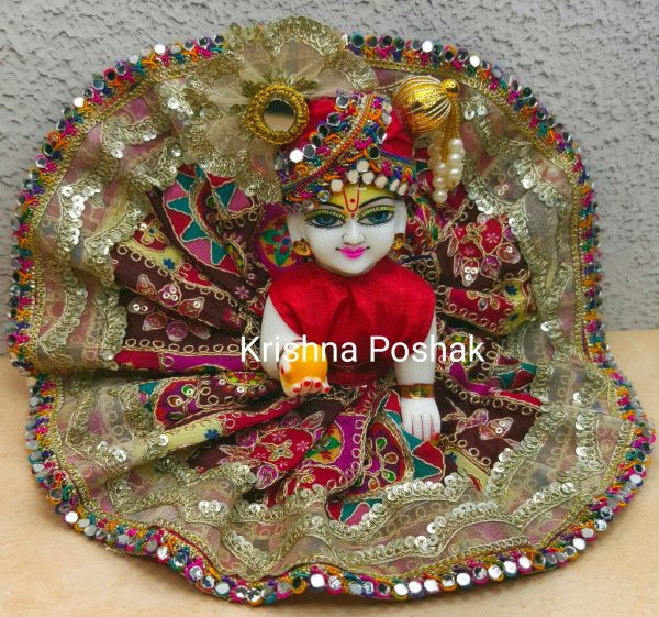 Fancy Premium Fabric Poshak With Heavy Mukut - K9 - Image 3
