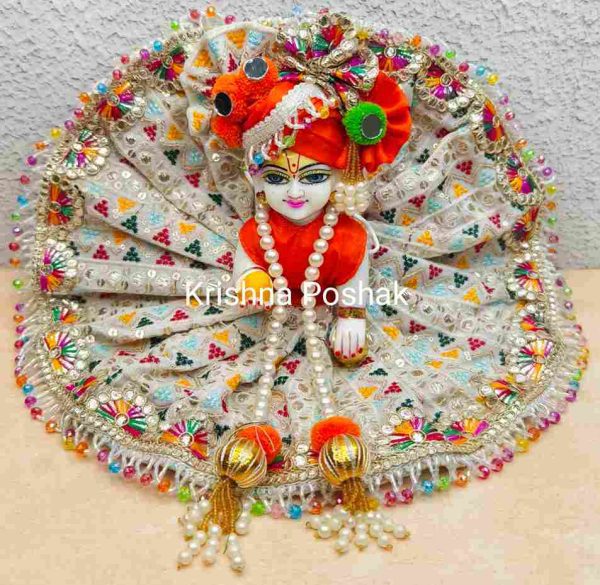 Fancy Premium Fabric Poshak With Heavy Mukut – K22