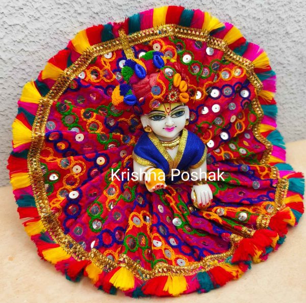 Fancy Premium Fabric Poshak With Heavy Mukut - K10 - Image 3