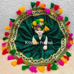 Beautiful Fancy Premium Fabric Poshak With Heavy Mukut - 13