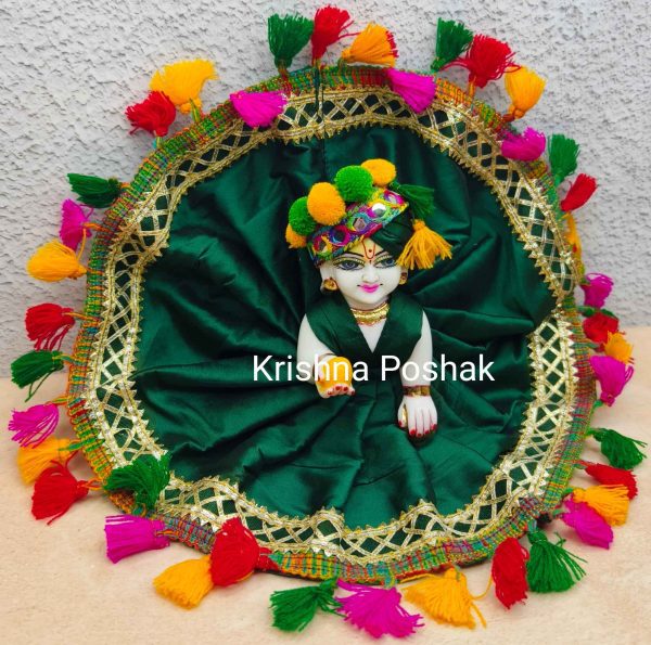 Beautiful Fancy Premium Fabric Poshak With Heavy Mukut - 13 - Image 3