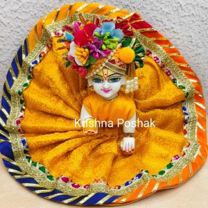Fancy Premium Fabric Poshak With Heavy Mukut - K7