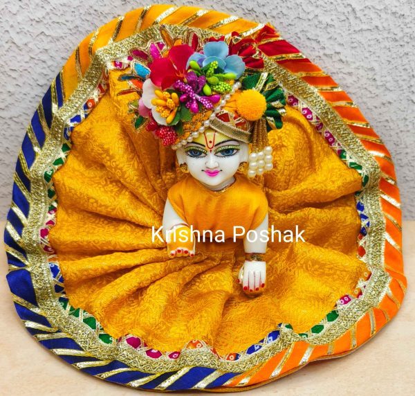 Fancy Premium Fabric Poshak With Heavy Mukut - K7