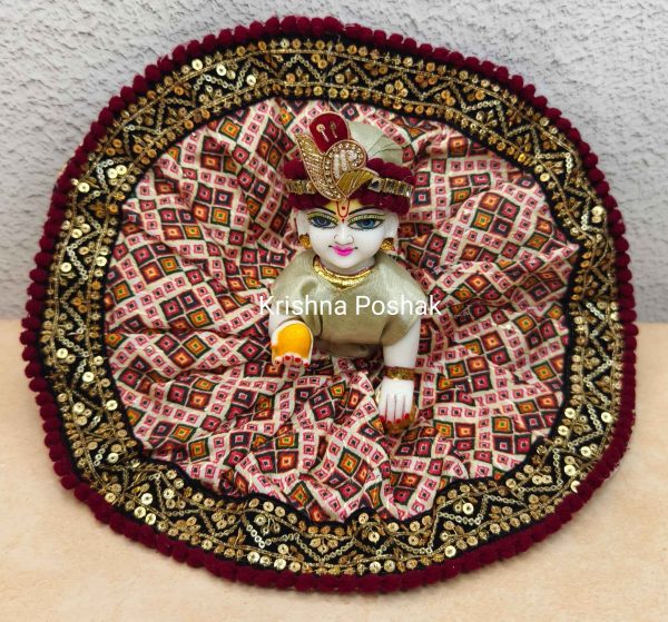Fancy Premium Fabric Poshak With Heavy Mukut - K5