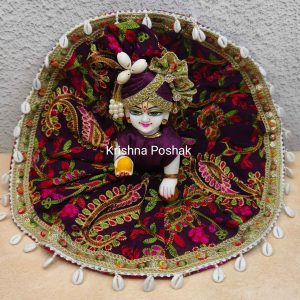Fancy Premium Fabric Poshak With Heavy Mukut - K8