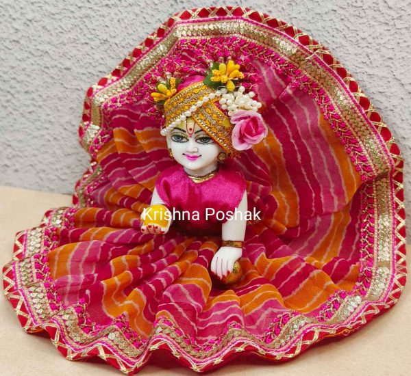 Fancy Premium Fabric Poshak With Heavy Mukut - K4 - Image 3