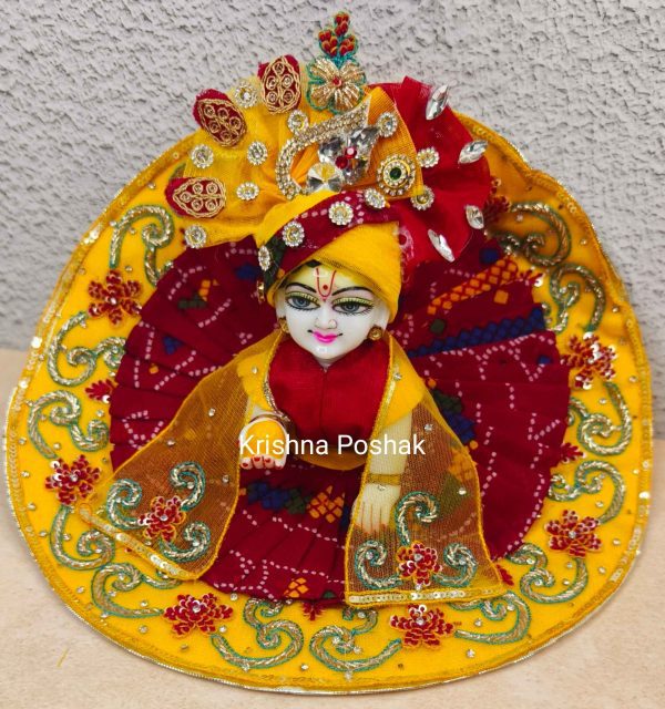 Fancy Poshak -Festival Collection -With Heavy Mukut & Patka 05 - Image 2