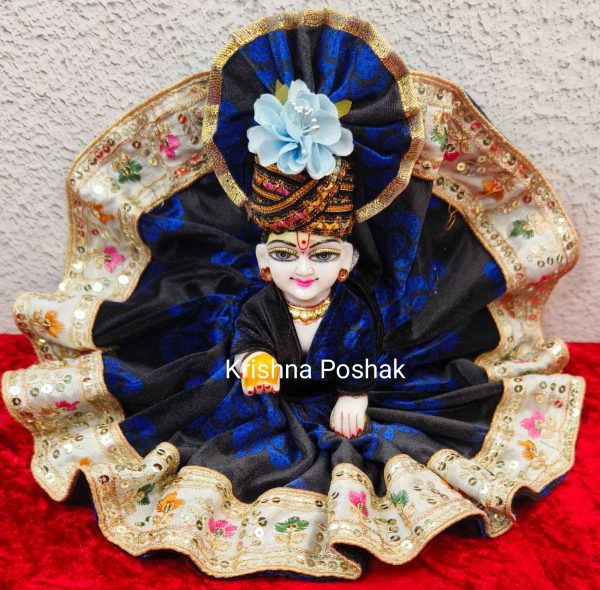 Winter Collection - Velvet Poshak With Fancy Work With Mukut & Patka 28