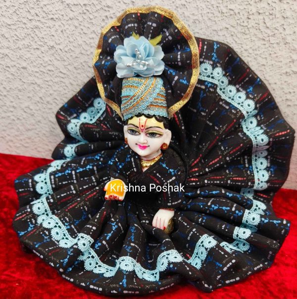 Winter Collection - Velvet Poshak With Fancy Work With Mukut & Patka 27 - Image 3