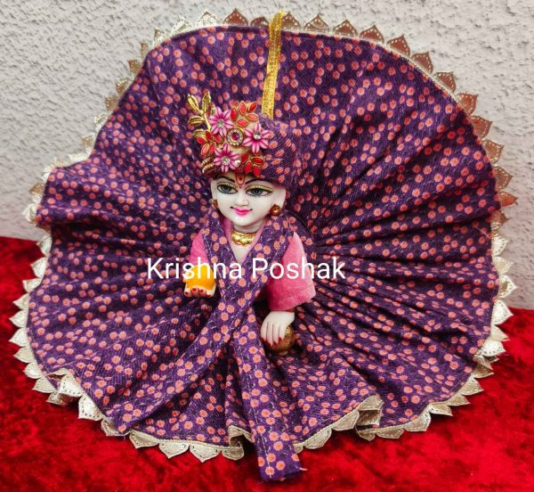 Winter Collection - Velvet Poshak With Fancy Work With Mukut & Patka 16 - Image 4