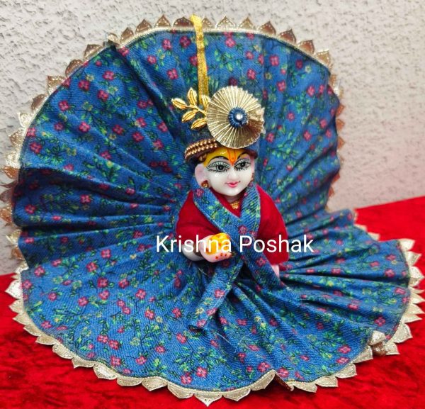 Winter Collection - Velvet Poshak With Fancy Work With Mukut & Patka 17 - Image 4