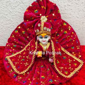 Winter Collection - Velvet Poshak With Fancy Work With Mukut & Patka 08