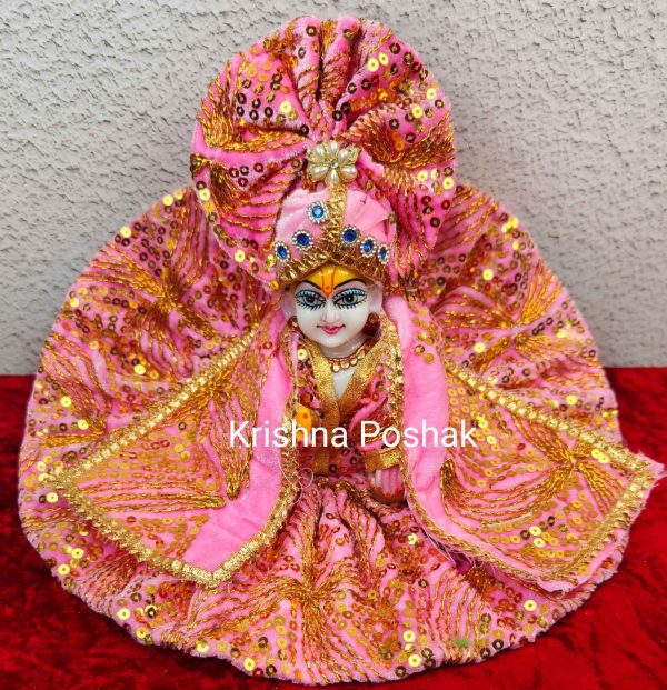 Winter Collection - Velvet Poshak With Fancy Work With Mukut & Patka 04