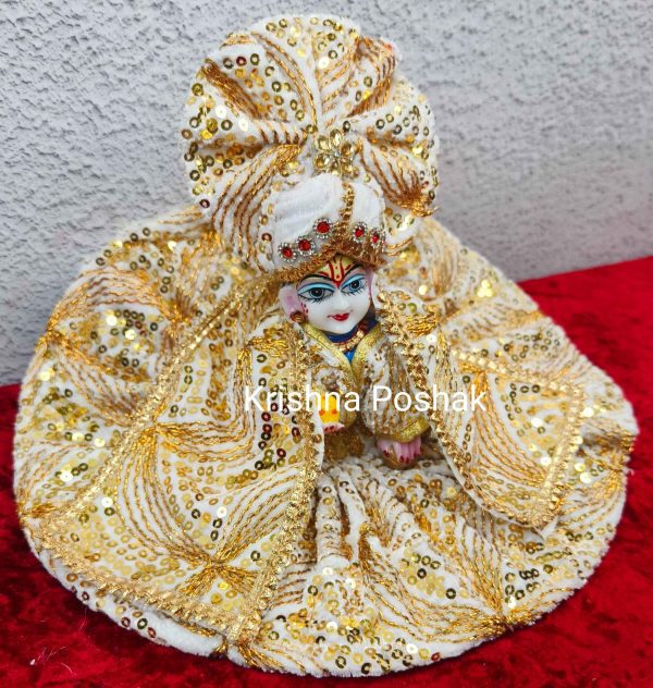 Winter Collection - Velvet Poshak With Fancy Work With Mukut & Patka  01 - Image 2