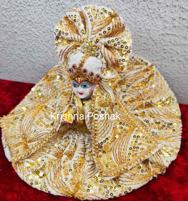 Winter Collection - Velvet Poshak With Fancy Work With Mukut & Patka  01 - Image 3