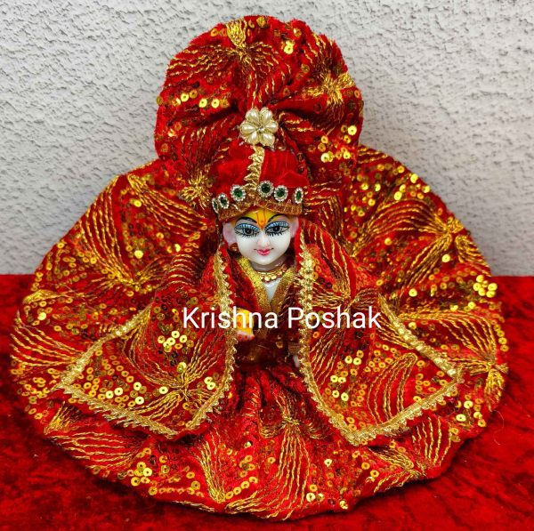 Winter Collection - Velvet Poshak With Fancy Work With Mukut & Patka 06