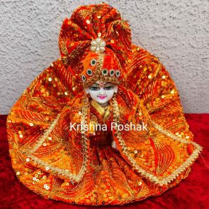 Winter Collection - Velvet Poshak With Fancy Work With Mukut & Patka 03