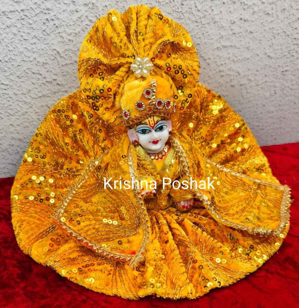 Winter Collection - Velvet Poshak With Fancy Work With Mukut & Patka 02 - Image 3