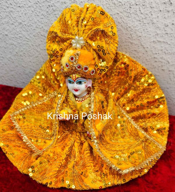 Winter Collection - Velvet Poshak With Fancy Work With Mukut & Patka 02 - Image 2