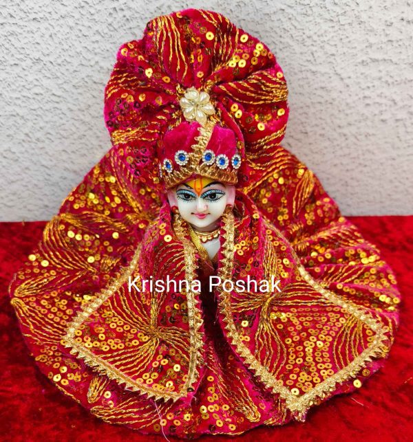 Winter Collection - Velvet Poshak With Fancy Work With Mukut & Patka 05