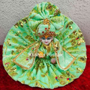 Winter Collection - Velvet Poshak With Fancy Work With Mukut & Patka 13