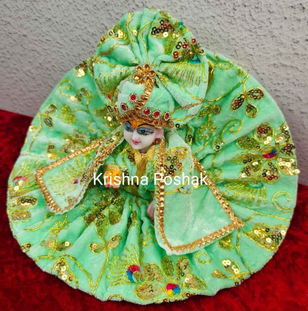 Winter Collection - Velvet Poshak With Fancy Work With Mukut & Patka 13 - Image 2
