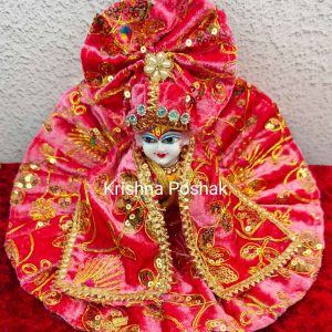Winter Collection - Velvet Poshak With Fancy Work With Mukut & Patka 07