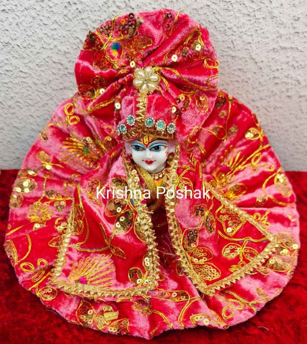 Winter Collection - Velvet Poshak With Fancy Work With Mukut & Patka 07