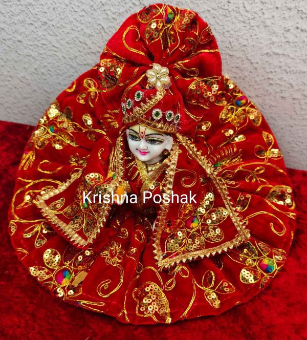 Winter Collection - Velvet Poshak With Fancy Work With Mukut & Patka 10 - Image 2