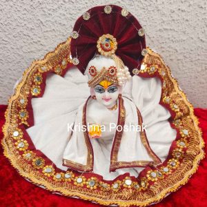 Winter Collection - Velvet Poshak With Fancy Work With Mukut & Patka 24