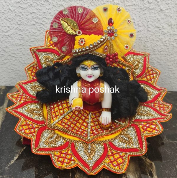 Fancy Premium Work Poshak With Heavy Mukut – Kp023