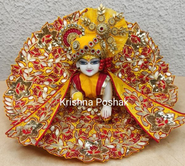 Fancy Premium Work Poshak With Heavy Mukut & Patka – Kp030 - Image 3
