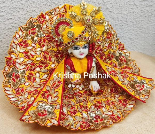 Fancy Premium Work Poshak With Heavy Mukut & Patka – Kp030 - Image 4