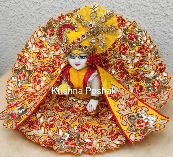 Fancy Premium Work Poshak With Heavy Mukut & Patka – Kp030 - Image 5