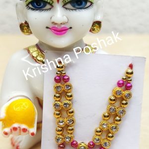 Ad Stone Moti Mala For Ladoo Gopal Ji- Size 4no- 6no