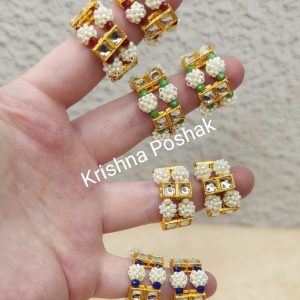 Beautiful Ad Stone Moti Bangles For Radha Krishna JI kP-01