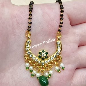 Beautiful Ad Stone Mangalsutra For Radha Rani  Ji- Kp1