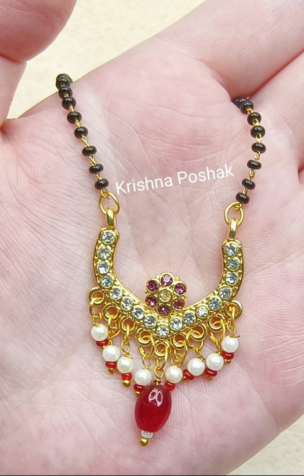 Beautiful Ad Stone Mangalsutra For Radha Rani  Ji- Kp1 - Image 2