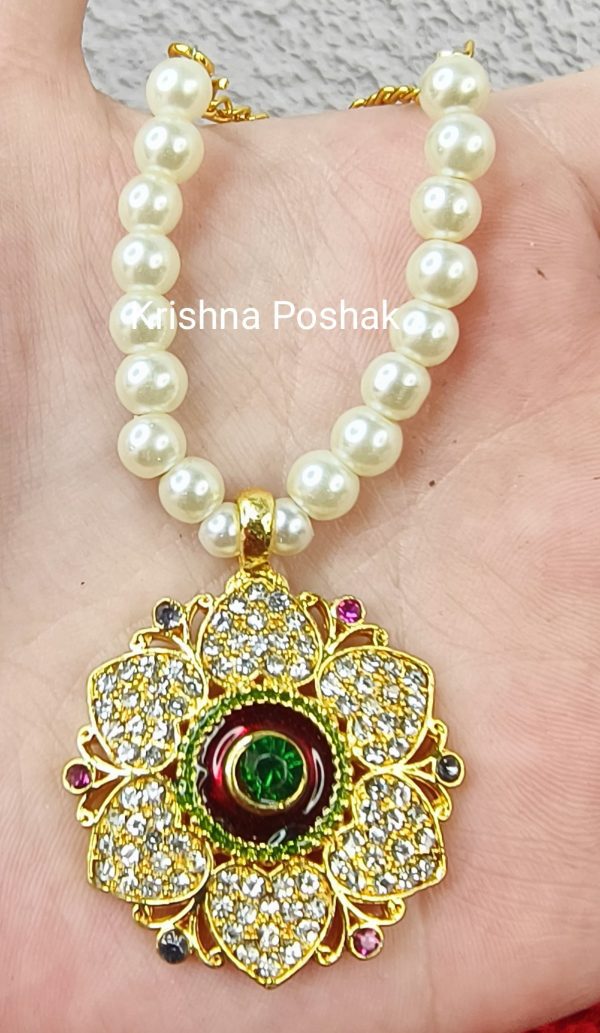 Premium Quality Meenakari Ad Stone Mala For Ladoo Gopal Ji-Kp004 - Image 2