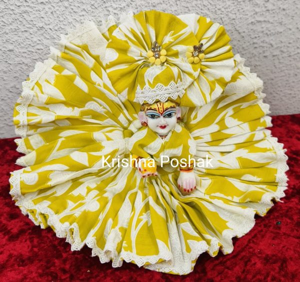 Premium Quality Cotton Poshak for Ladoo Gopalji | Washable | K0011 - Image 2
