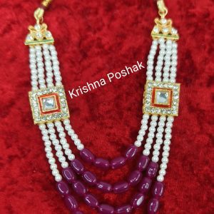 Premium Quality Meenakari Moti Mala For Radha Krishna Ji -Kp005