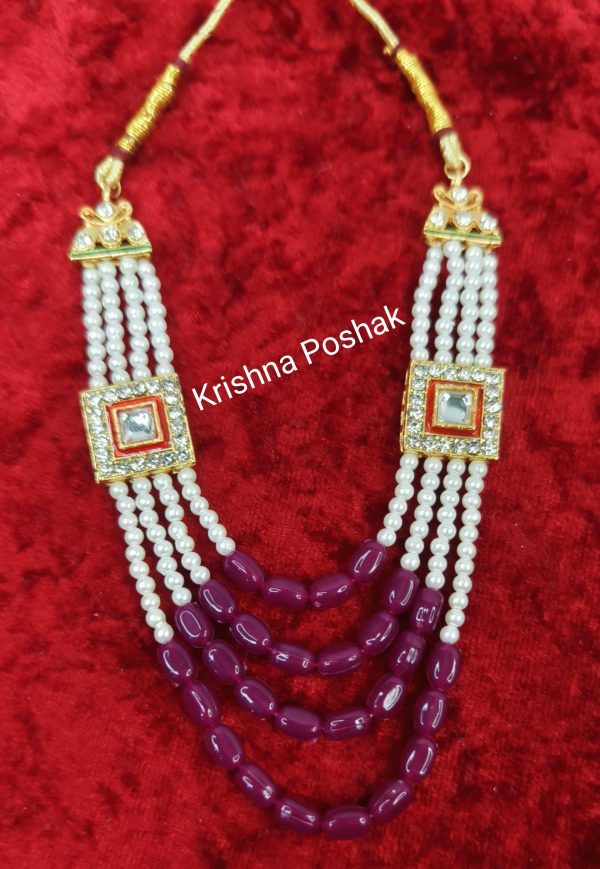 Premium Quality Meenakari Moti Mala For Radha Krishna Ji -Kp005