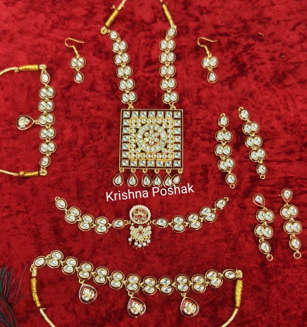Premium Quality Jewellery  Set For Radha Krishna Ji -KP03 - Image 3