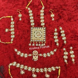 Premium Quality Jewellery  Set For Radha Krishna Ji -KP03
