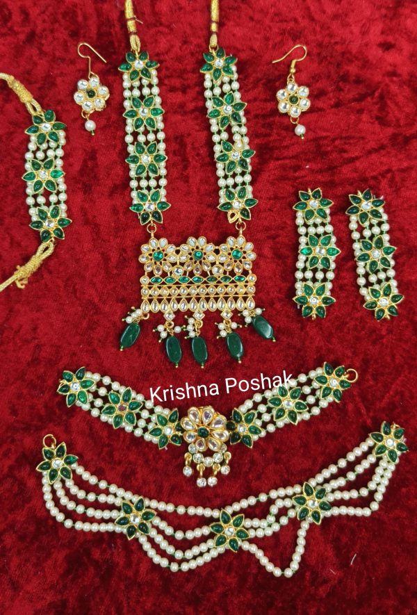 Premium Quality Jewellery  Set For Radha Krishna Ji -KP02 - Image 3