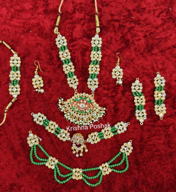Premium Quality Jewellery  Set For Radha Krishna Ji -KP01 - Image 3