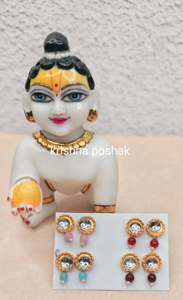 Earring for Laddu Gopalji Sticking Tops (Pair)-5
